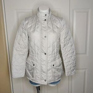 Coach diamond quilted jacket F84993 oyster sz S